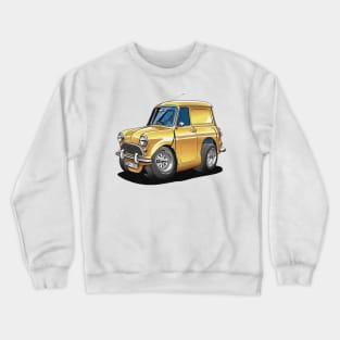 Cartoon drawings of Morris Mini 1000 van Crewneck Sweatshirt